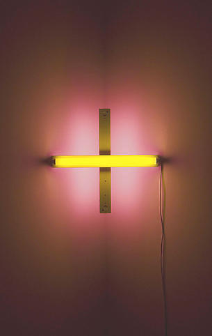 Dan Flavin (1933-1996) Yellow and Pink Fluorescent...