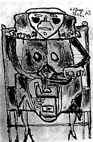 Jean Dubuffet (1901-1985) Mouleuse de café,...