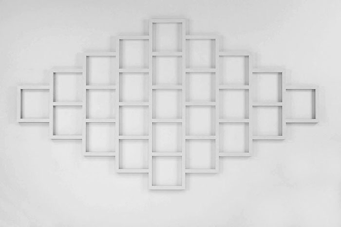 Wall Structure 1977 Baked enamel on aluminum 76 1/...