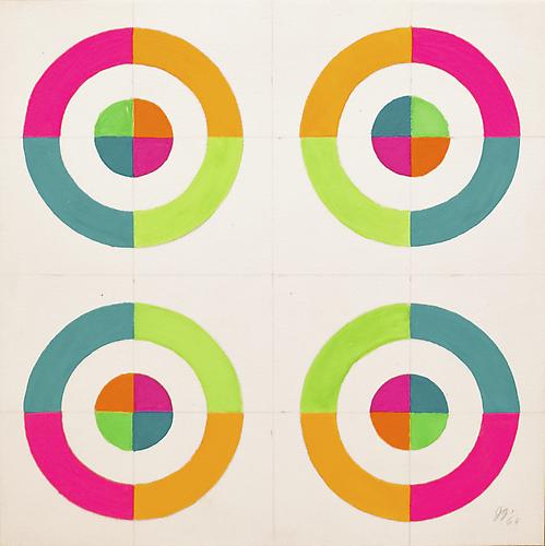 Judy Chicago (b. 1939) Optical Shapes #6, 1969 Acr...