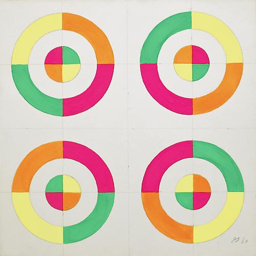 Judy Chicago (b. 1939) Optical Shapes #7, 1969 Acr...