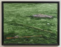 Neil Jenney (b. 1945) Fish and Pole, 1969 Acrylic...