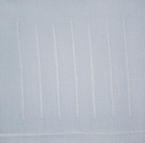 Cicada, 2019, Acrylic on linen; removed threads, 1...