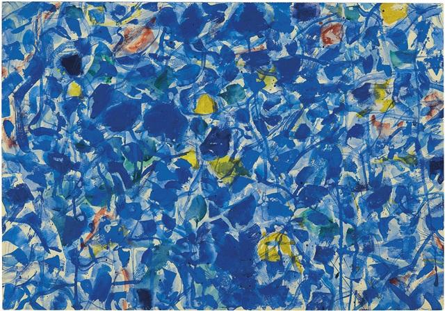 Sam Francis Untitled, 1956 Gouache on paper 14 x 2...