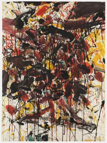 Sam Francis (1923-1994) Black and So On 1958 Water...