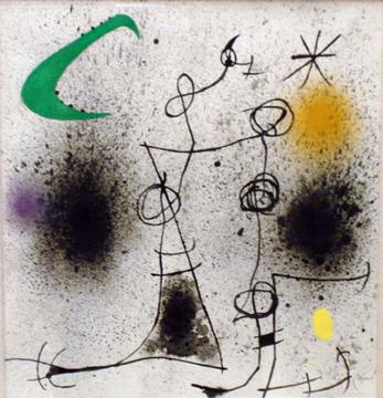 Joan Miró (1893-1983) Deux femmes dans la n...