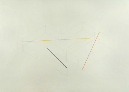 Fred Sandback Untitled, c. 1985 Pencil and pastel...